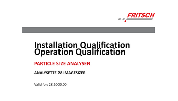 IQ/OQ Dokumentation (als Vordruck - zur selbstständigen Durchführung) IQ/OQ Dokumentation (als Vordruck - zur selbstständigen Durchführung)