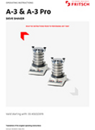 Operating manual Sieve Shakers ANALYSETTE 3