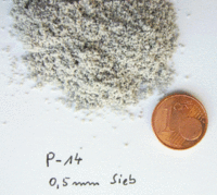 Silikonkautschuk-Körner gemahlen