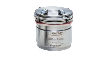 Achat - SiO<sub>2</sub> - mit Stahlfassung für alle PULVERISETTE 5  <i>premium line</i> Mahlbecher Achat - SiO<sub>2</sub> - mit Stahlfassung für alle PULVERISETTE 5  <i>premium line</i> Mahlbecher