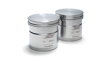 Achat mit Stahlfassung, 420 ml Volumen für PULVERISETTE 5 <i>premium line</i> Achat mit Stahlfassung, 420 ml Volumen für PULVERISETTE 5 <i>premium line</i>